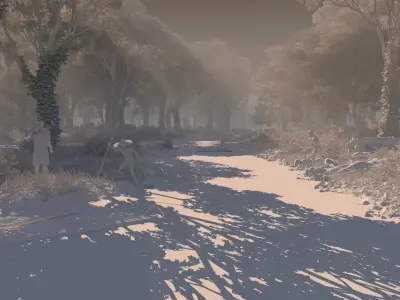Forest rivers 3D model