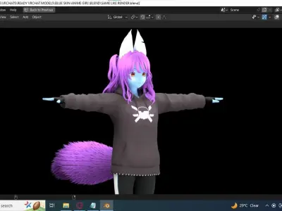 FOXIE GIRL VRCHAT AVATAR  3D model