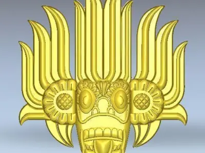 Devil Face Traditional Mask  Free 3D print model