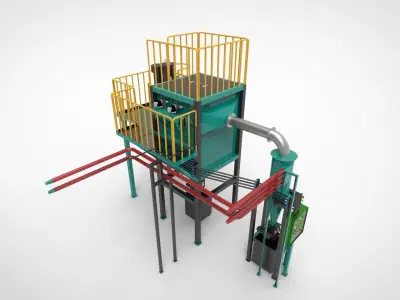 dust collecting system 3D model
