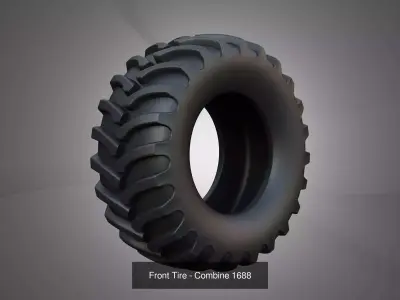 Front Wheel and Tire - Combine 1688 3D Model Pack