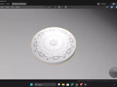Gold Silver and Bronze coin Low-poly 3D model
