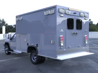 Silverado 2021 Ambulance Low-poly 3D model