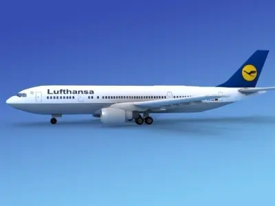 Airbus A300 Lufthansa 3D model