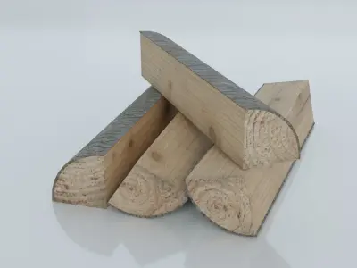 Resources Pack - Wood Low-poly 3D model