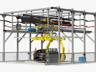  Porsche Body Conveyor and Worker 