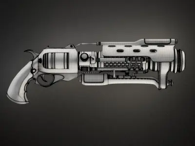 Van Helsing Revolver 3D model