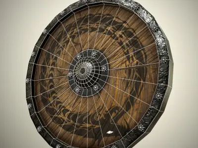 Stylized Shield Low-poly 3D model buy
