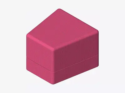 Furniture - Seating - Contemporary - Scoop - Foot Stool Low-poly 3D model