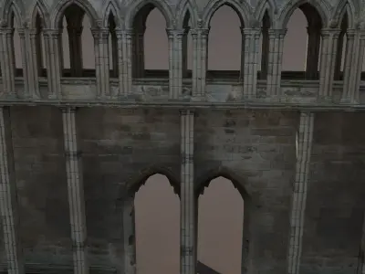 Castle Ruin 2 Low poly 3d Model Low-poly 3D model