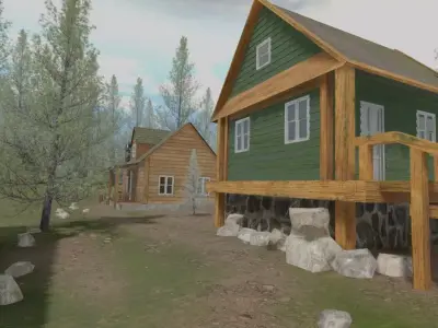 Forest Village 3D model buy