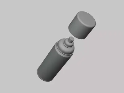 Spray Can - Geometry Only No Textures No Materials 3D model