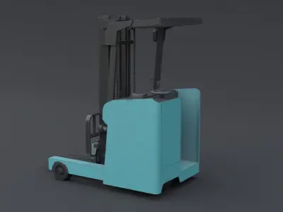 Electric Forklift Low-poly 3D model