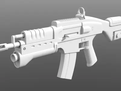 Assault Rifle Sci-FI 3D model