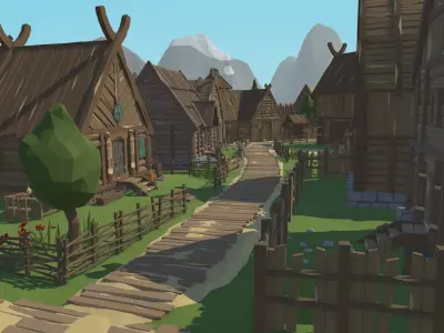 RPG Poly Pack - Slavic Town Low-poly 3D model
