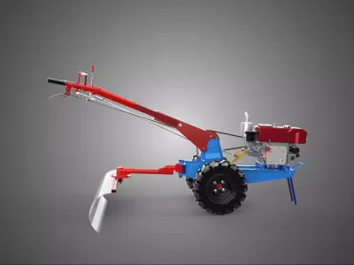 LANDSCAPE RAKE RAKER HARROW LEVELING IMPLEMENT HAND TRACTOR FARM 3D model
