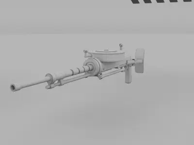 Degtyaryov DT Machine Gun 3D model