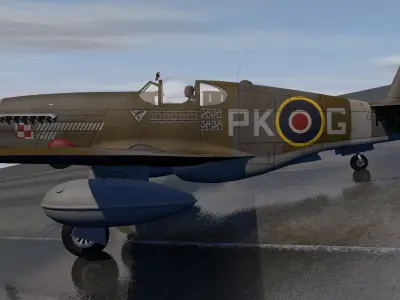 North American Mustang Mk-3 - RAF 3D model