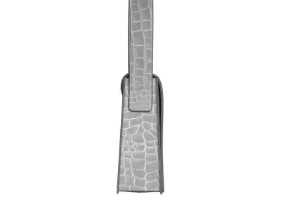 Grey Mini Flap Bag 3D model