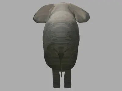 Elephant OBJ Low-poly 3D model