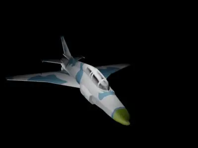 FTC-2000 Mountain Eagle Fighter Low-poly 3D model