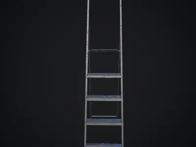 Work step ladder Low-poly 3D model