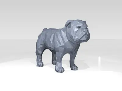 Bulldog Low Poligonal 3D model