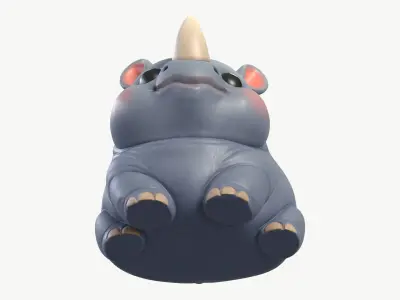 Rhinoceros Toy 1 3D model