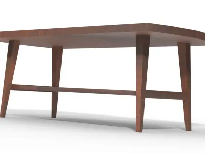 Vintage Coffee Table Low-poly 3D model