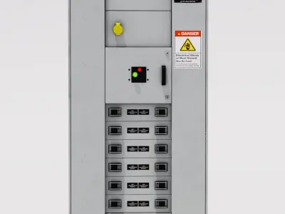 Electrical Box 08 Low-poly 3D model