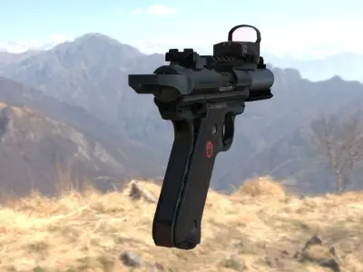RUGER TACTICAL PISTOL Low-poly 3D model
