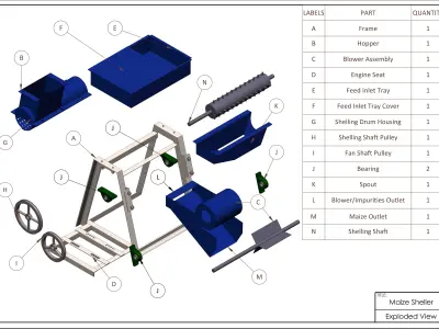 Maize Sheller Free 3D model