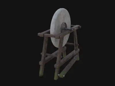 Grindstone Low-poly 3D model