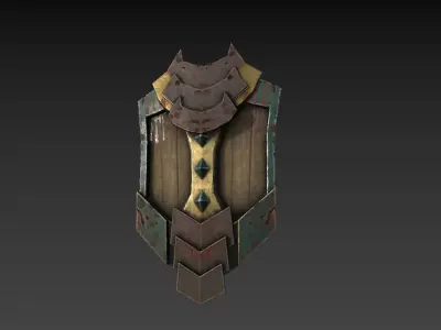 Shield Pbr gamerady realistic Low-poly 3D model