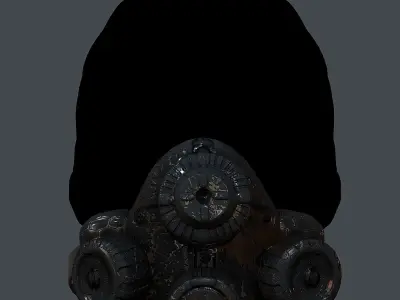 Gas mask helmet 3d model scifi Low-poly  Low-poly 3D model 52
