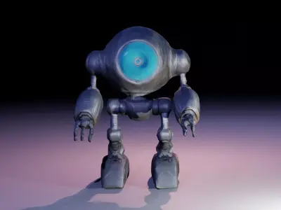 SCI-FI ROBOT 3D model 9