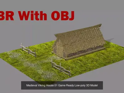 Medieval Viking House Pack Game Ready Low-poly 3D Mode