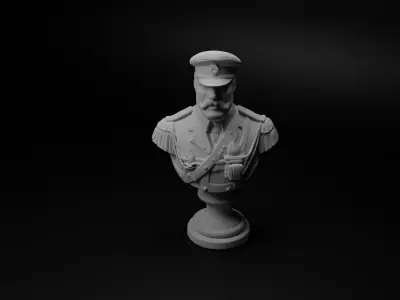Austro-Hungarian Soldier Bust Chess 3D print model