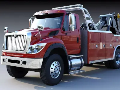  International WorkStar 7600 Wrecker Low-poly 3D model
