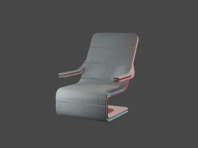 Sci-Fi Chair Low-poly 3D model get