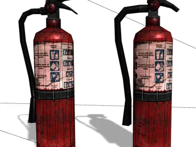Fire Extinguisher Game Model Low-poly 3D model