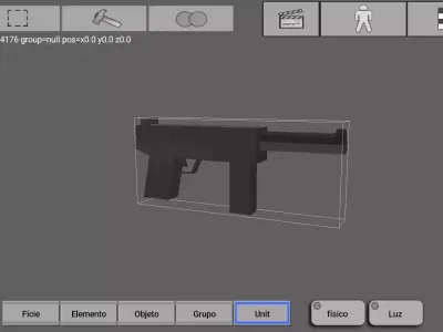 Uzi militar Low-poly 3D model