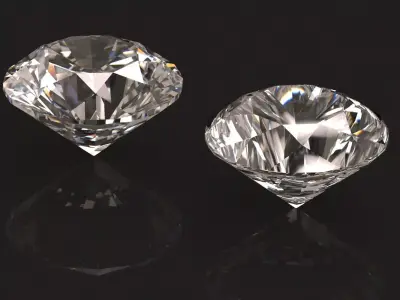 Diamond Tolkowsky cut Low-poly 3D model