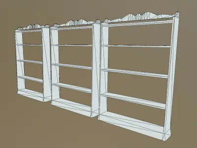Antique Shelf low-poly game ready Low-poly 3D model