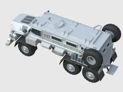 Casspir Mk II Mine Resistant Ambush Protected Vehicle Low-poly 3D model