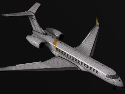 Bombardier global 7000 Low-poly 3D model