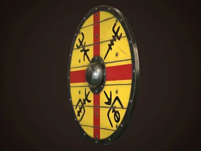 Viking Shield 04 Low-poly 3D model