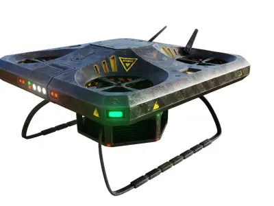 Exploration Drone Low-poly 3D model