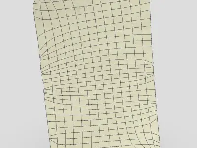 Parchment sheet of paper Low-poly 3D model