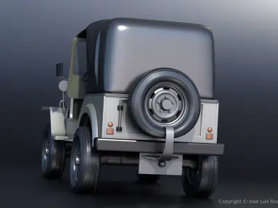 Military Jeep Low-poly 3D model from CGTrader